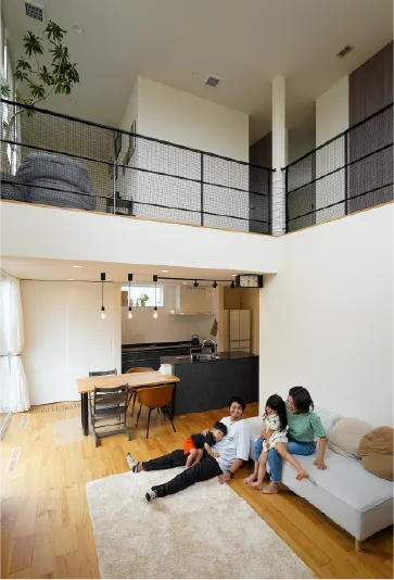 明るいリビングルーム