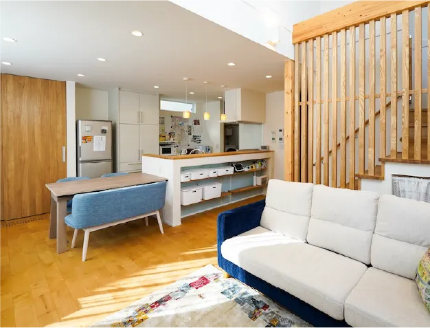 明るいキッチンの写真